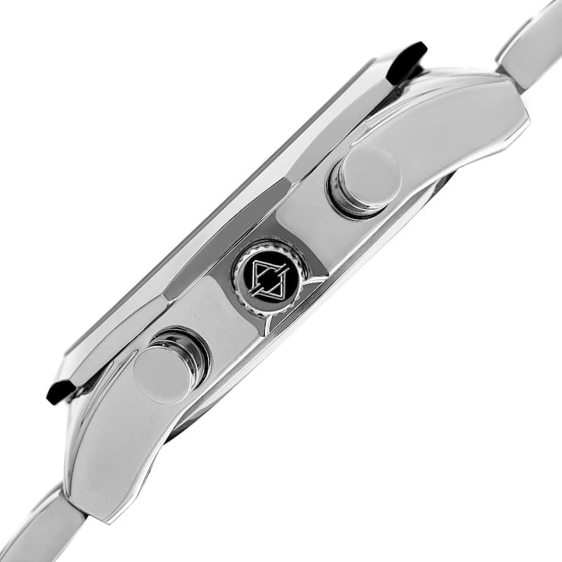 Akribos XXIV Men's Multifunction Date Stainless Steel Silver-Tone Bracelet Watch