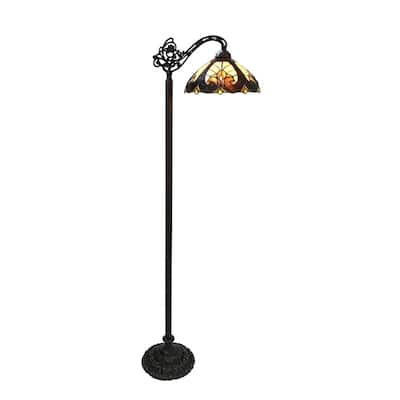 Chloe Tiffany Style Victorian Design 1-light Dark Antique Bronze Floor Lamp