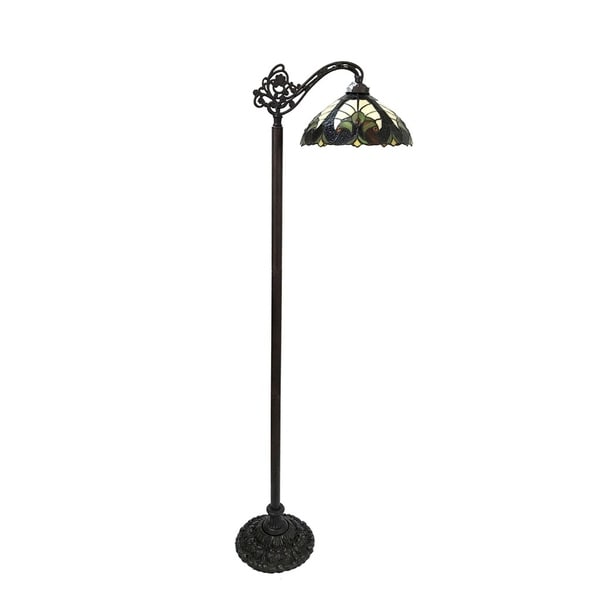 black and bronze floor lamp