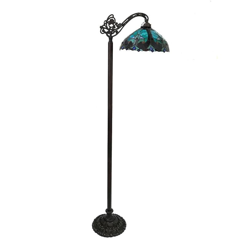 Tiffany Style Victorian Design 1-light Dark Antique Bronze Floor Lamp