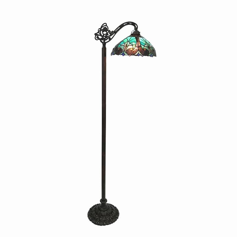 Tiffany Style Victorian Design 1-light Dark Antique Bronze Floor Lamp