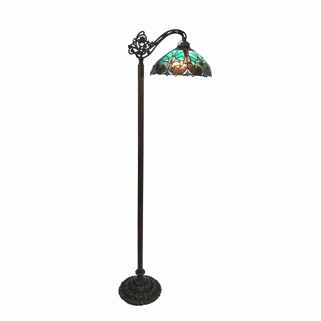 Tiffany Style Victorian Design 1-light Dark Antique Bronze Floor Lamp