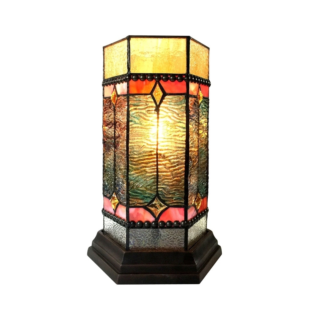 Tiffany-Style 1-light Dark Bronze Table Lamp