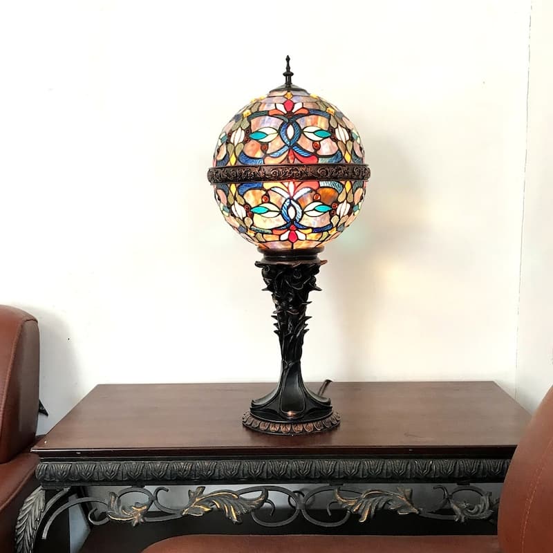 Tiffany Style 2-light Dark Antique Bronze Table Lamp