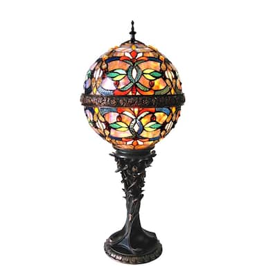 Tiffany Style 2-light Dark Antique Bronze Table Lamp