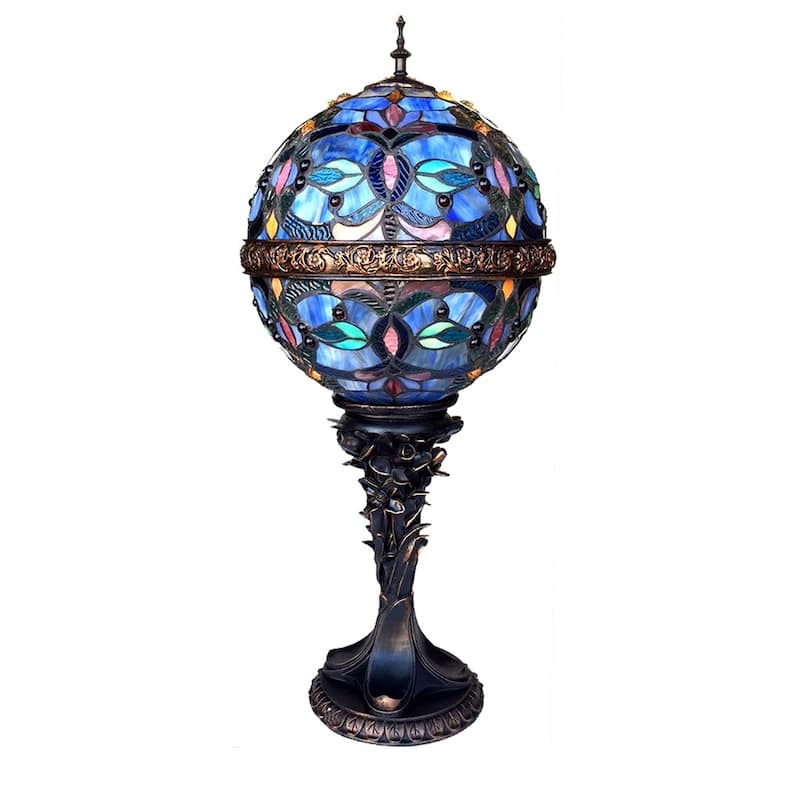 Tiffany Style 2-light Dark Antique Bronze Table Lamp