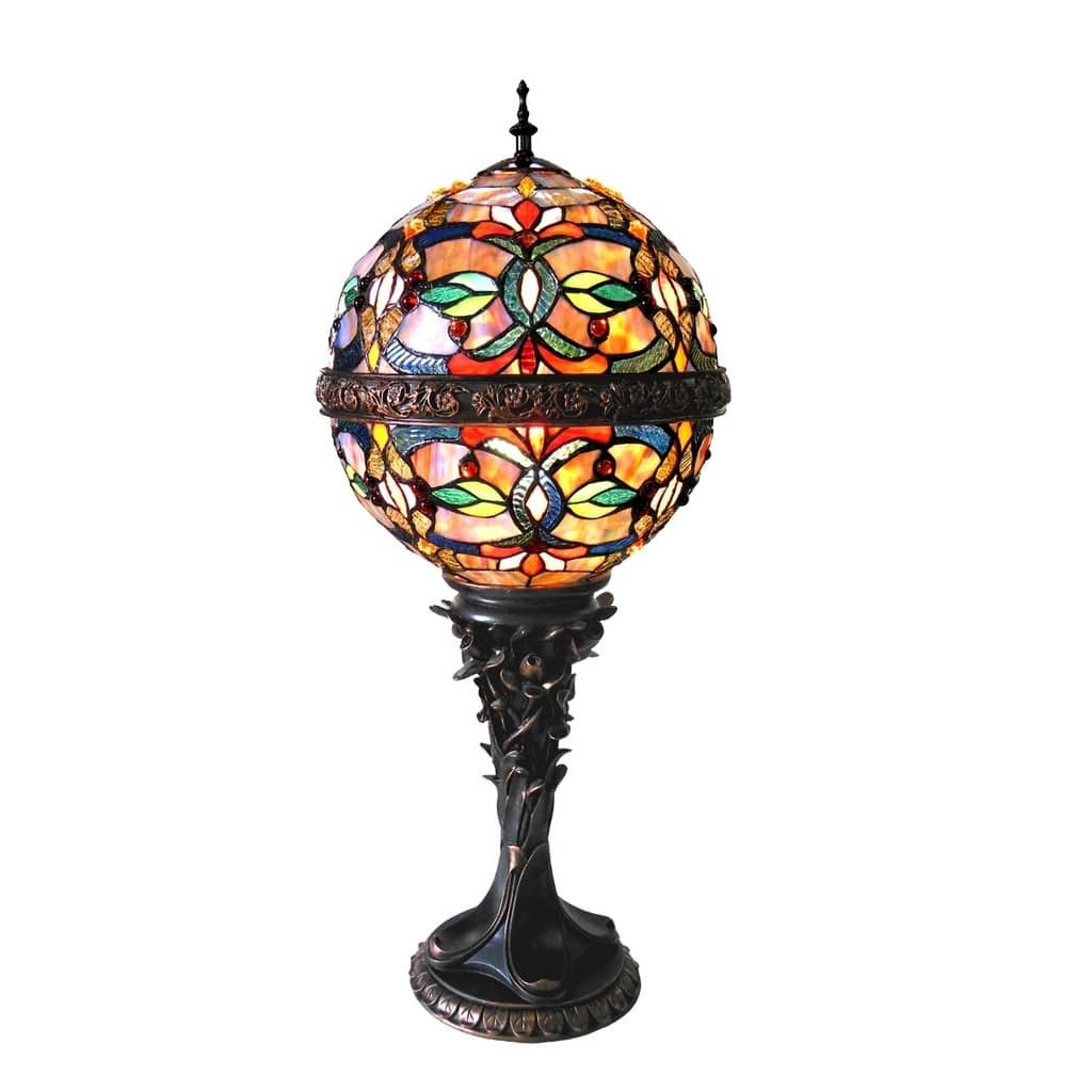 Tiffany Style 2-light Dark Antique Bronze Table Lamp