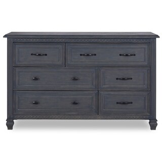 evolur madison double dresser antique grey mist Evolur Madison Double Dresser Antique Grey Mist, 6 Spacious Drawers, Sturdy Build