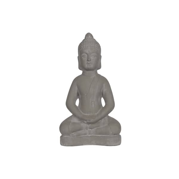 UTC : Ceramic Meditating Buddha Figurine with Rounded Ushnisha in ...