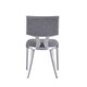 preview thumbnail 3 of 5, Somette Maya Midcentury Chair with Grey Faux Leather Seat (Set of 2)