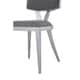 preview thumbnail 7 of 5, Somette Maya Midcentury Chair with Grey Faux Leather Seat (Set of 2)
