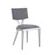 preview thumbnail 1 of 5, Somette Maya Midcentury Chair with Grey Faux Leather Seat (Set of 2)