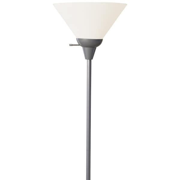 Décor Works 150 Watt Floor Lamp 72 Inches Tall With White Shade Décor Works 150 Watt Floor Lamp 72 Inches Tall With White Shade Silver On Free Shipping Orders Over 45 19495032