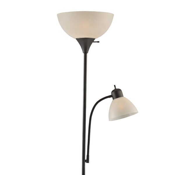 Decor Works Floor Lamp with Side Reading Light (Black)
