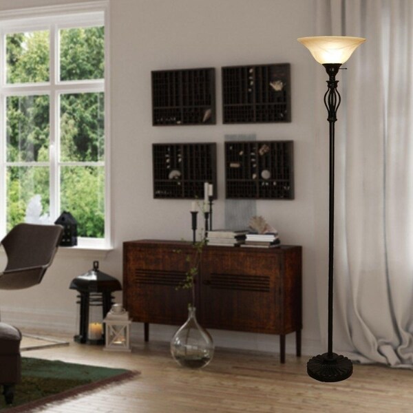 iron scroll floor lamp