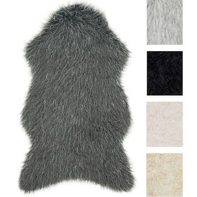 Alexander Home Rustic Faux Fur Shag Area Rug