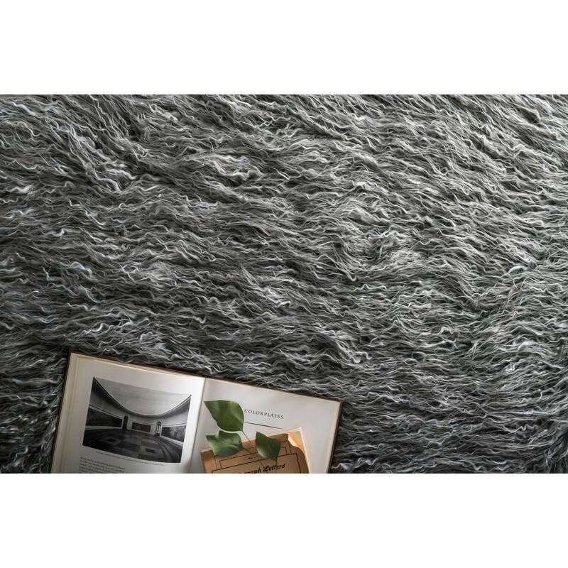 Alexander Home Rustic Faux Fur Shag Area Rug
