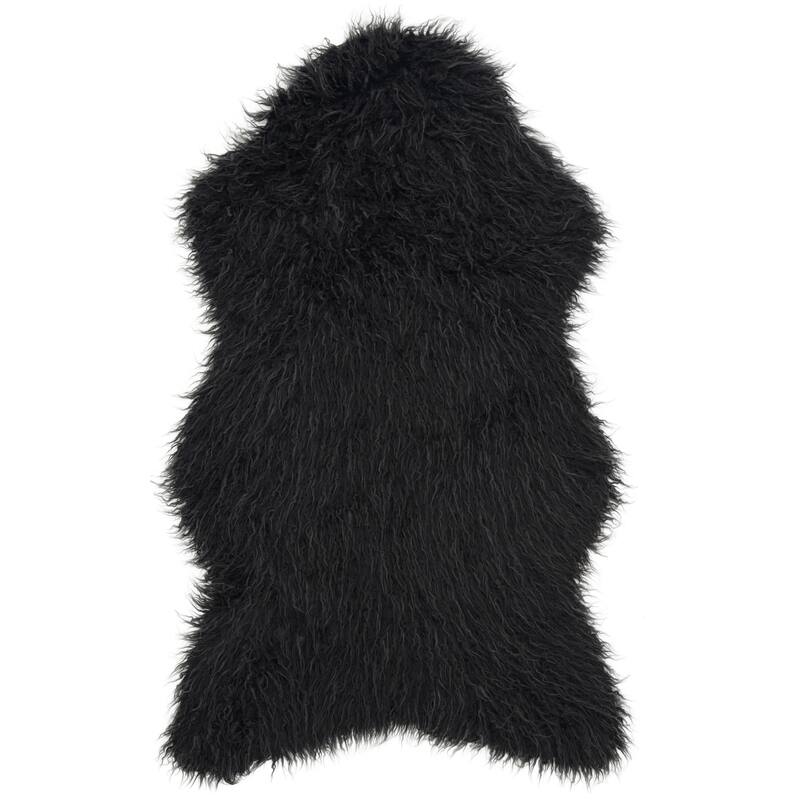 Alexander Home Rustic Faux Fur Shag Area Rug