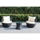 preview thumbnail 1 of 2, Ohana Outdoor Patio 3 Piece Black Wicker Conversation Set - No Assembly