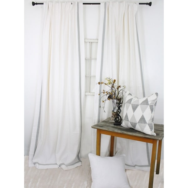 Shop American Colors Heritage White Cotton Curtain Panels