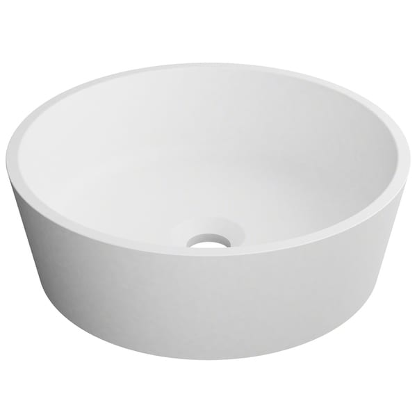 Shop KRAUS Natura KSV1MW Round Vessel Composite Bathroom Matte Finish