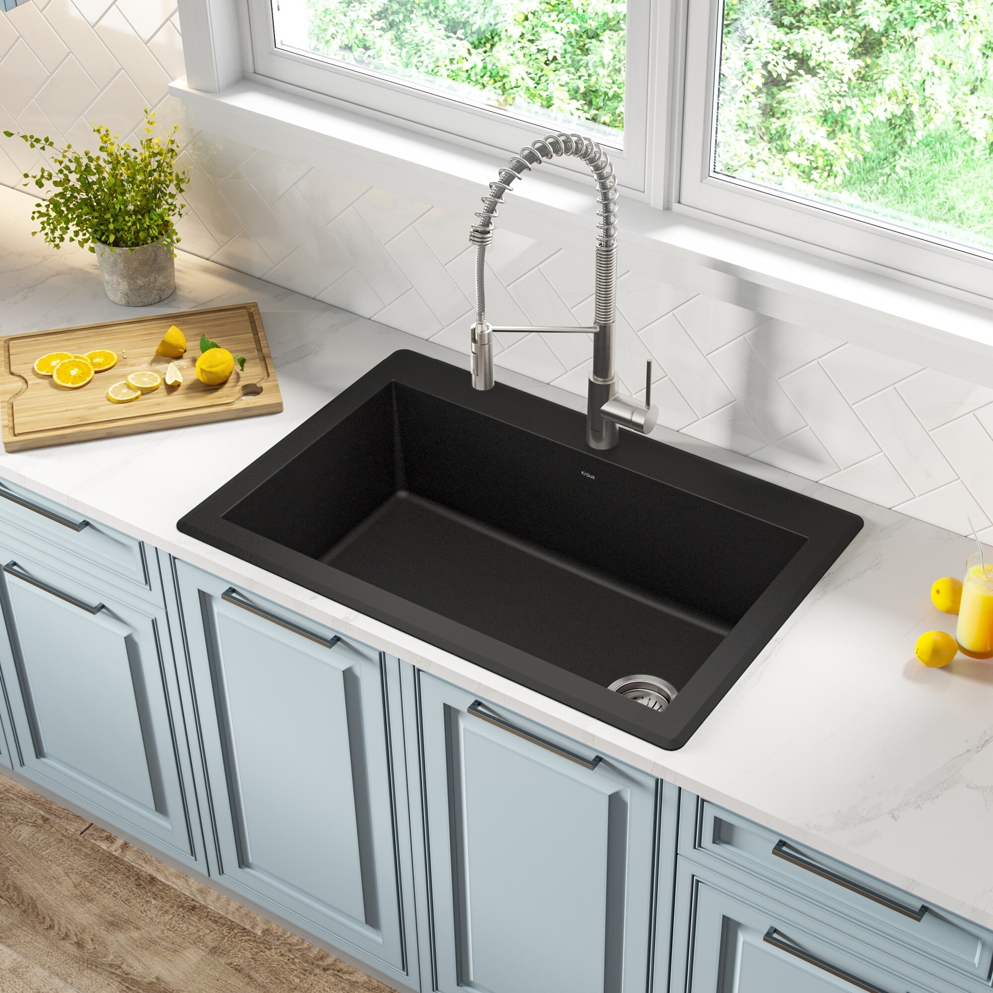 Shop Kraus Kgd 54 Forteza Undermount Drop In 33 Inch Granite