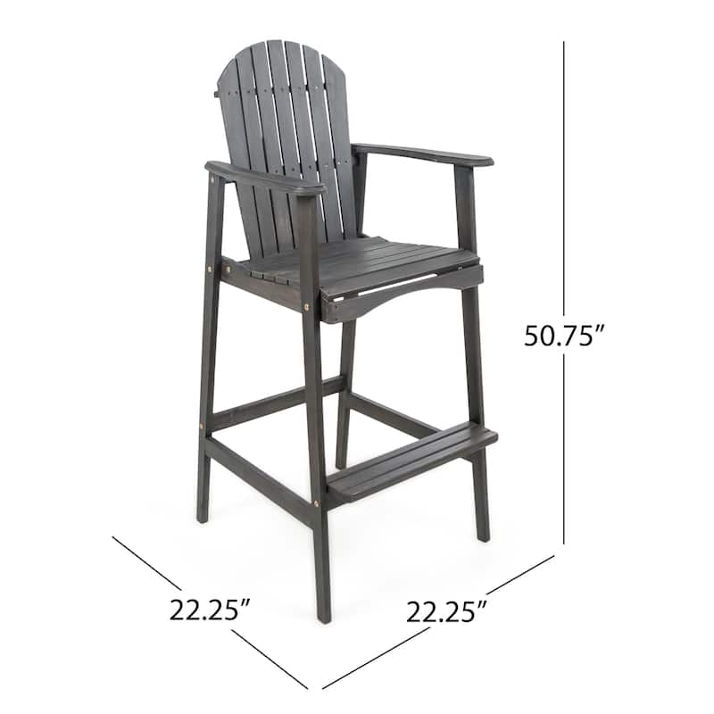 Malibu Outdoor Wood Acacia Barstool (Set of 2) by Christopher Knight Home