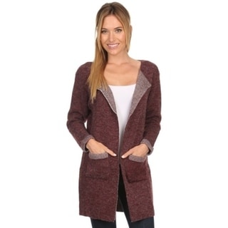 High Secret Women's Knit Open Front Long Cardigan