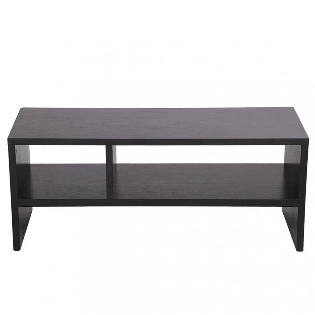 42" Wood Media TV Stand Storage Console Entertainment Center Black