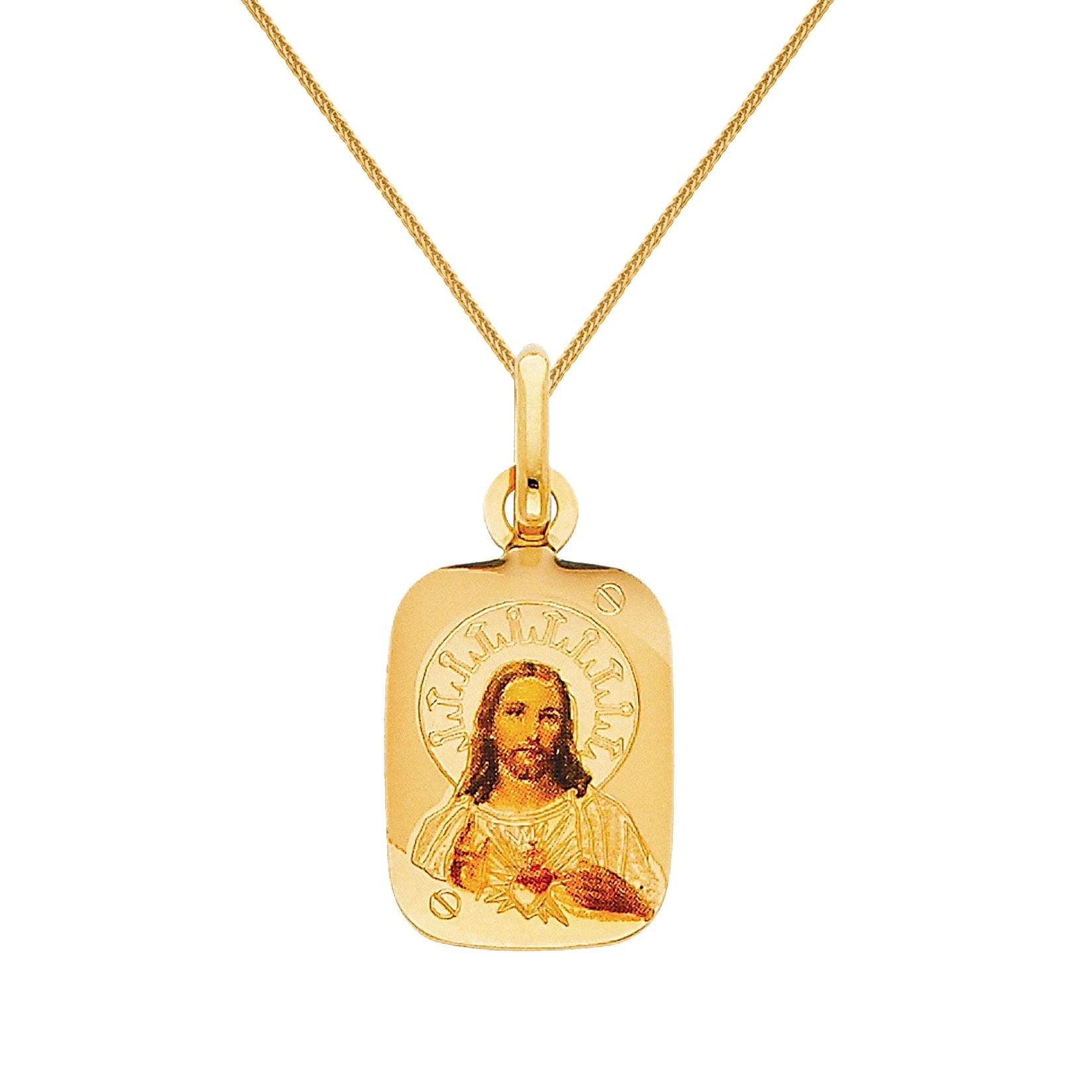 14k gold religious pendant