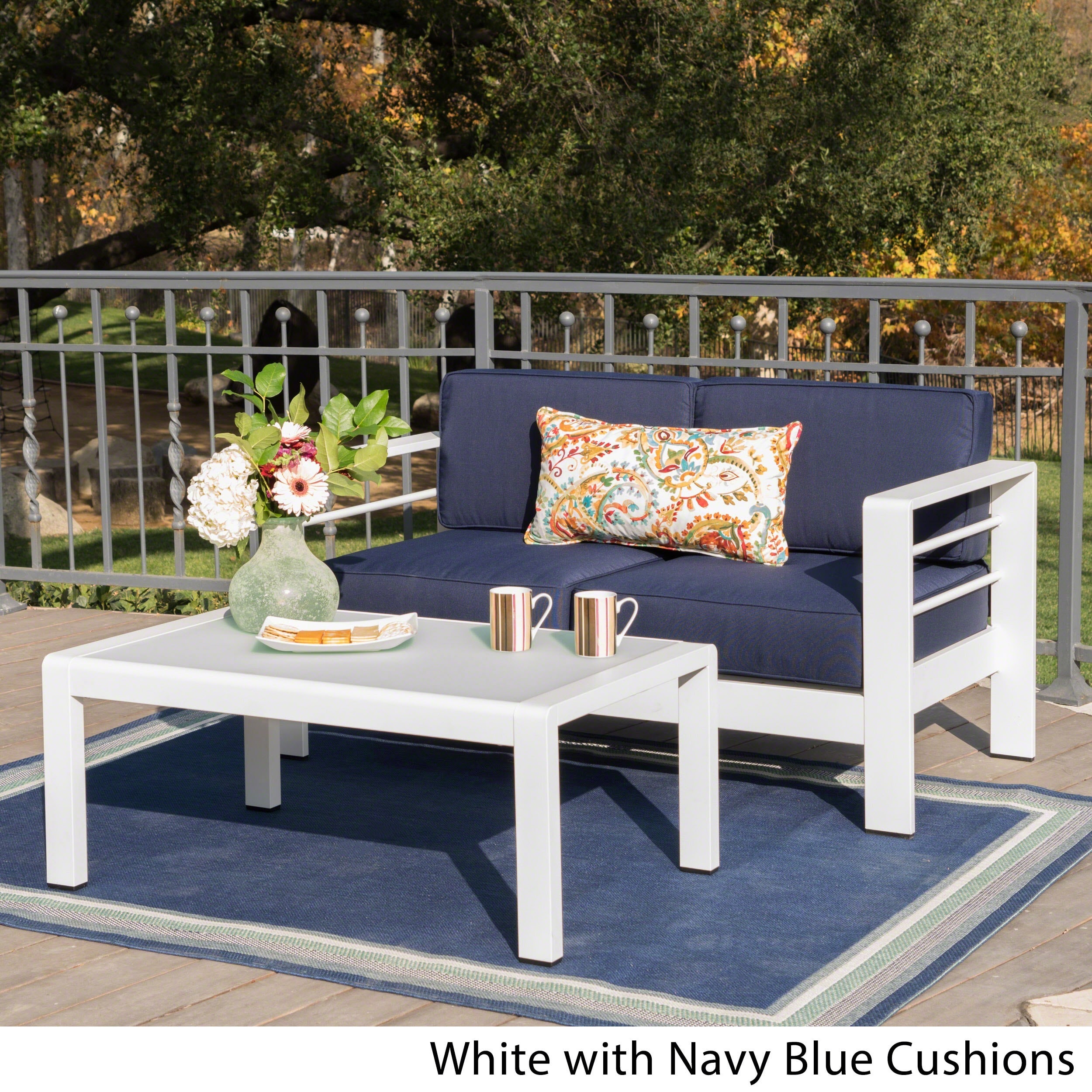 Shop Cape Coral Outdoor Aluminum 2 Piece Set With Cushions By
