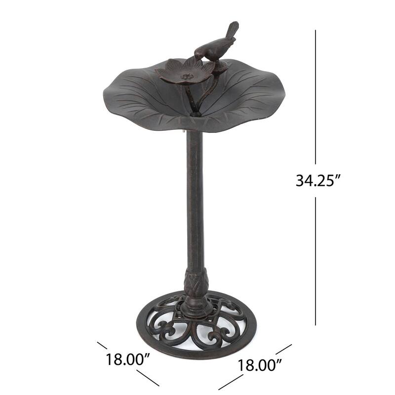 Lancaster Outdoor Aluminum Bird Bath by Christopher Knight Home