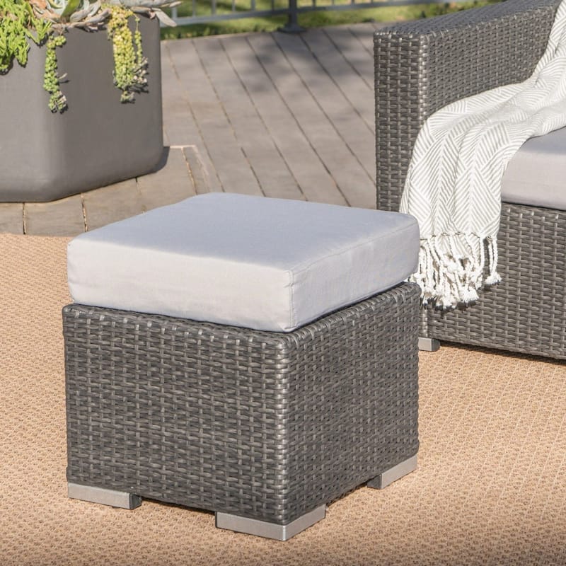 Christopher Knight Home Santa Rosa Outdoor Wicker Ottoman