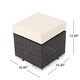 Santa Rosa Outdoor 16-inch Square Wicker Ottoman with Cushion by Christopher Knight Home - Thumbnail 6