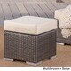 Santa Rosa Outdoor 16-inch Square Wicker Ottoman with Cushion by Christopher Knight Home - Thumbnail 1
