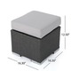 Santa Rosa Outdoor 16-inch Square Wicker Ottoman with Cushion by Christopher Knight Home - Thumbnail 10