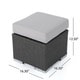 Santa Rosa Outdoor 16-inch Square Wicker Ottoman with Cushion (Set of 2) by Christopher Knight Home - Thumbnail 10