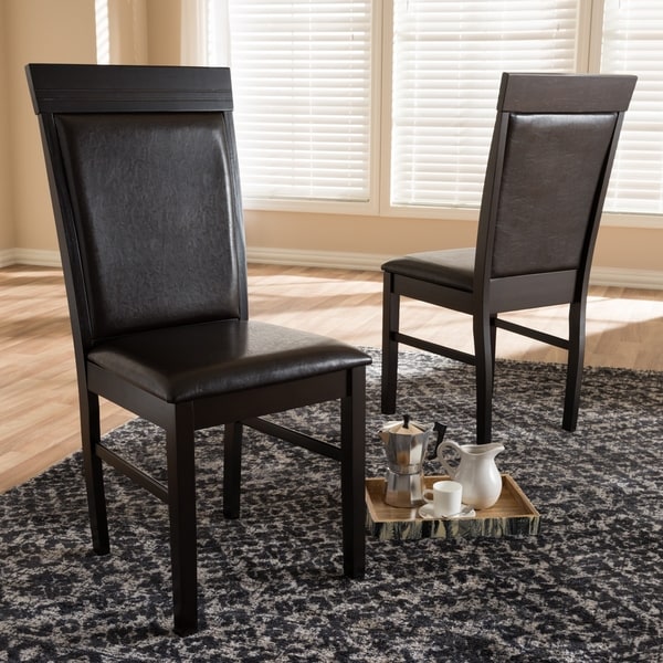 overstock dining chairs leather