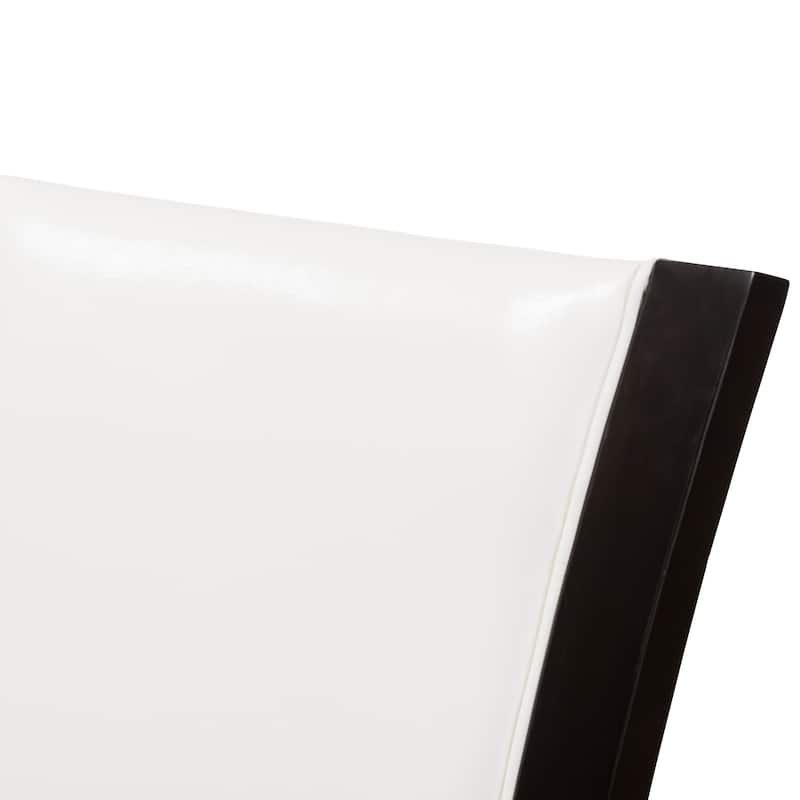 Contemporary White Faux Leather Dining Chair Set by Baxton Studio