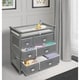 preview thumbnail 3 of 1, Modern Baby Changing Table with Six Baskets Grey