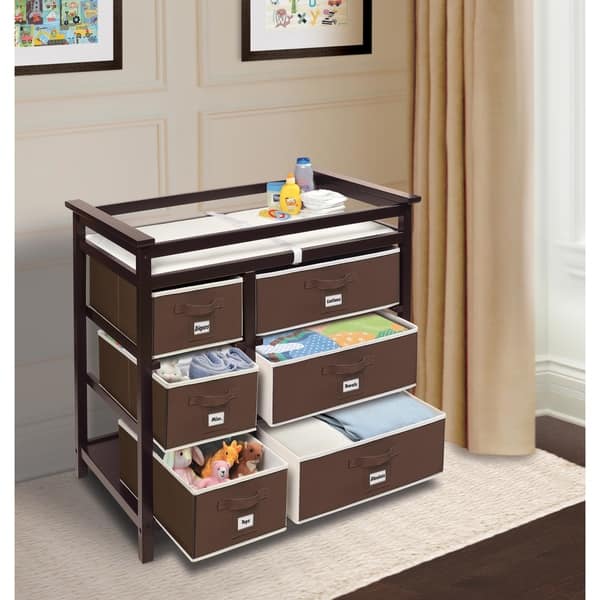 Modern Baby Changing Table with Six Baskets - On Sale - Bed Bath & Beyond -  19503118