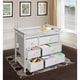 preview thumbnail 2 of 1, Modern Baby Changing Table with Six Baskets White