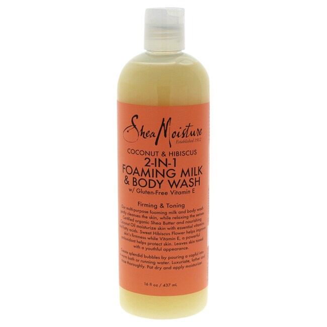 shea moisture coconut & hibiscus foaming milk & body wash