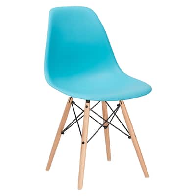 Poly and Bark Vortex Side Chair with Natural Legs