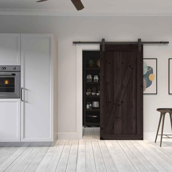 Shop Farm Style Sliding Door Distressed Smoke Finish With