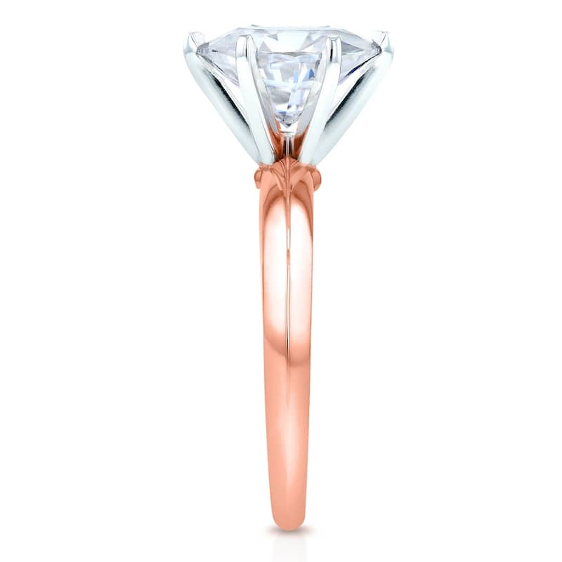 Annello by Kobelli 14k Gold 2 1/10ct Oval Forever One (D-F) Moissanite Solitaire Engagement Ring (DEF/VS)