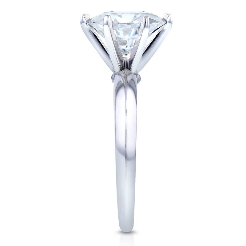 Annello by Kobelli 14k Gold 2 1/10ct Oval Forever One (D-F) Moissanite Solitaire Engagement Ring (DEF/VS)
