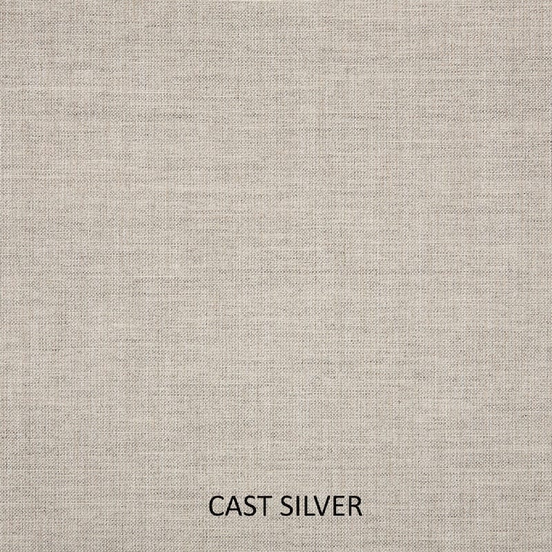 Sunbrella Cast Silver with Navy Piping Detail Indoor/Outdoor Lumbar Pillow (Set of 2)