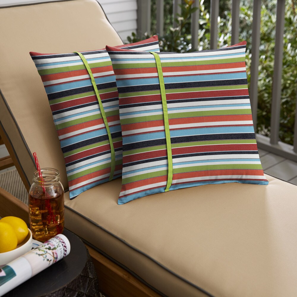 Canvas Capri Sunbrella Outdoor Throw Pillow 19 in. x 19 in. Square