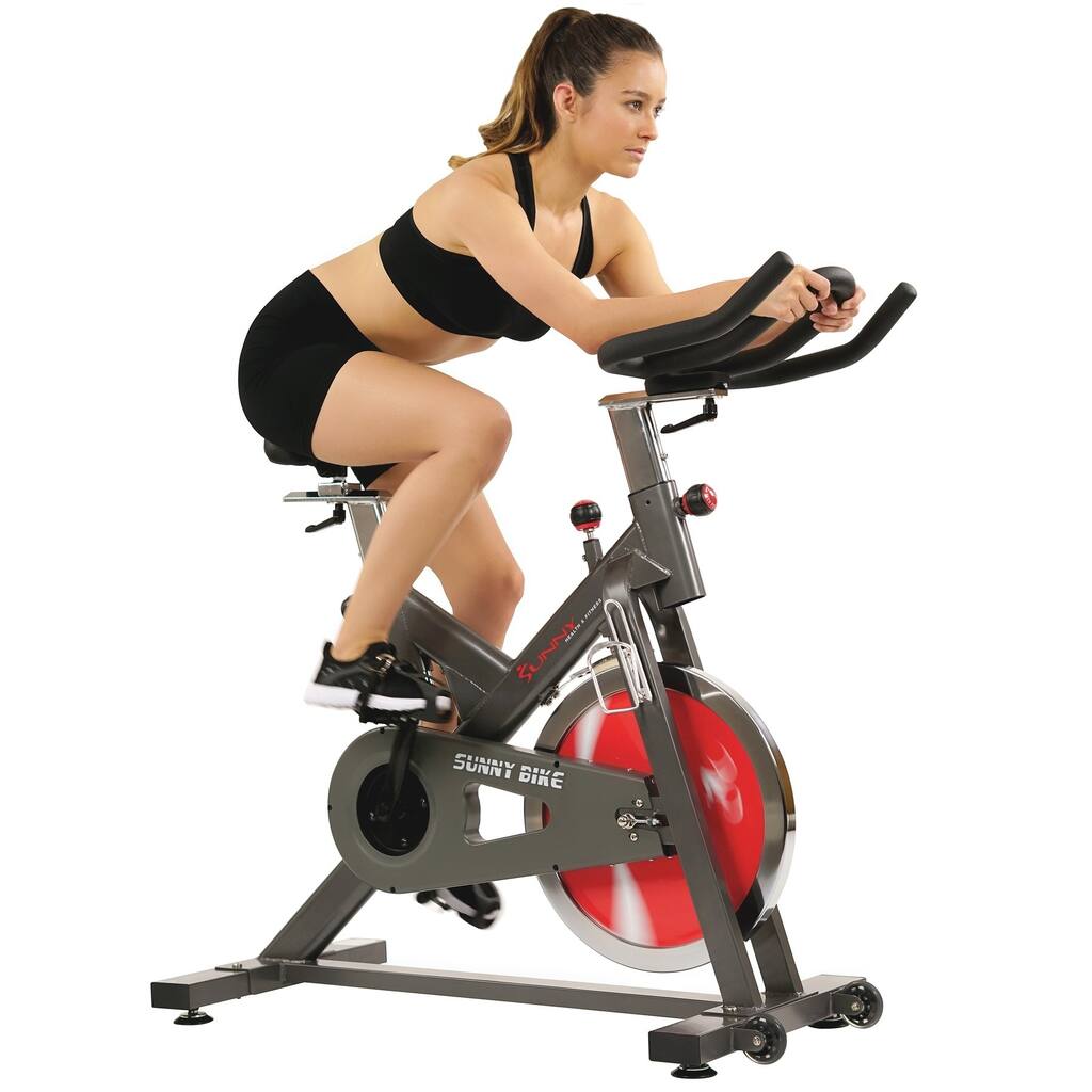 Sunny Health & Fitness Belt Drive Indoor Cycling Bike - 44 lb Flywheel